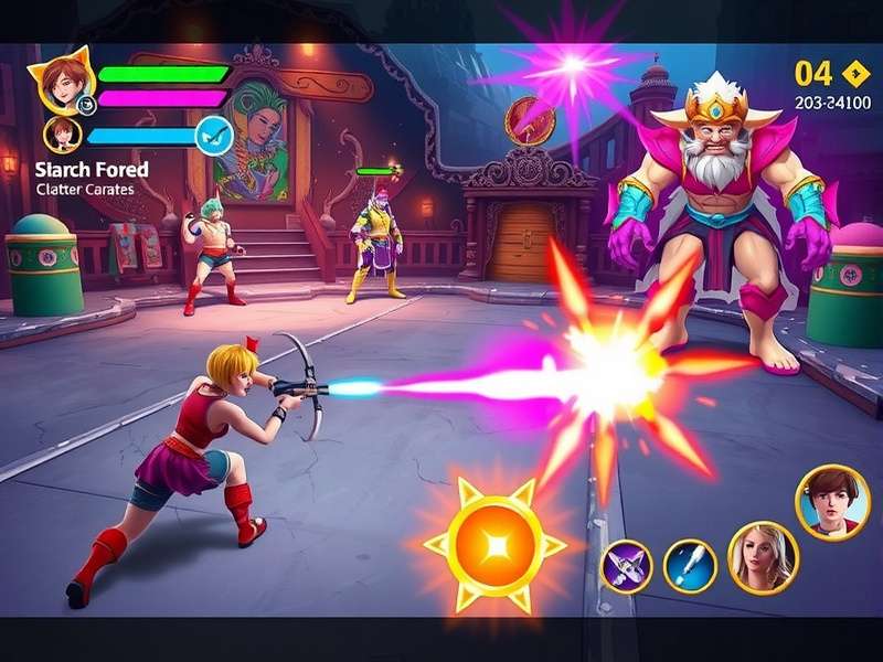 Joyful Holi Combat multiplayer battle scene with colorful effects